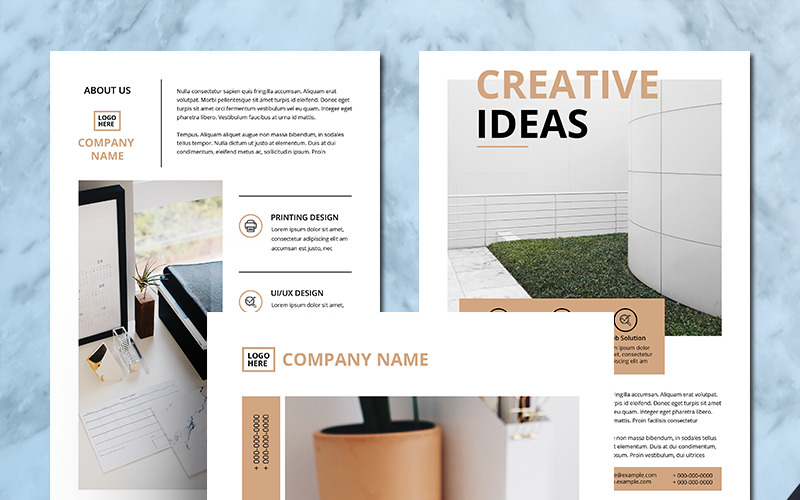 Download Фирменный стиль "A5 Minimalist Flyer Set - Corporate Identity Template" / A5 Minimalist Flyer Set - Corporate Identity Template - Фирменный стиль на тему графика a5 flyer ai business clean corporate creative easy edit editable elegant layered layout leaflet minimal minimalist printable psd stylish template