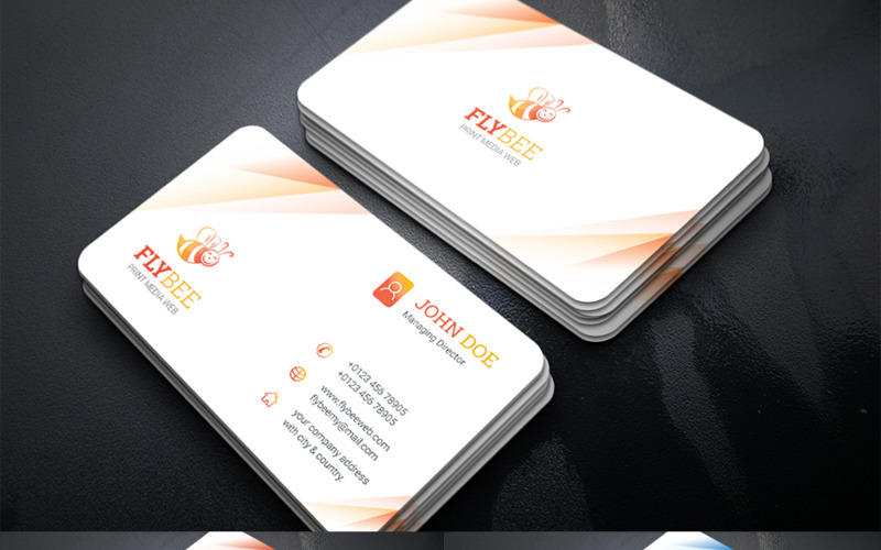 Download Фирменный стиль "FlyBee Creative Business Card - Corporate Identity Template" / FlyBee Creative Business Card - Corporate Identity Template - Фирменный стиль на тему графика business card creative corporate id studio photo multimedia web artistic building technology corporet internet stationery kit blue hi-quality official symple