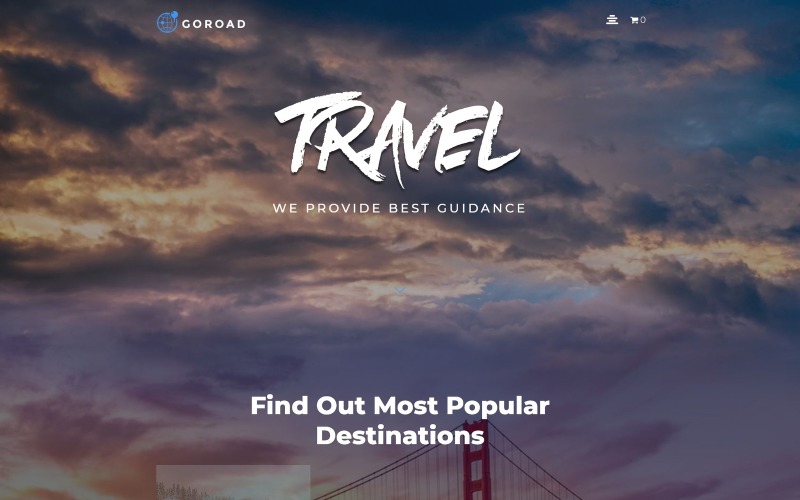 Goroad - Tema Elementor WordPress moderno multiuso per agenzia di viaggi