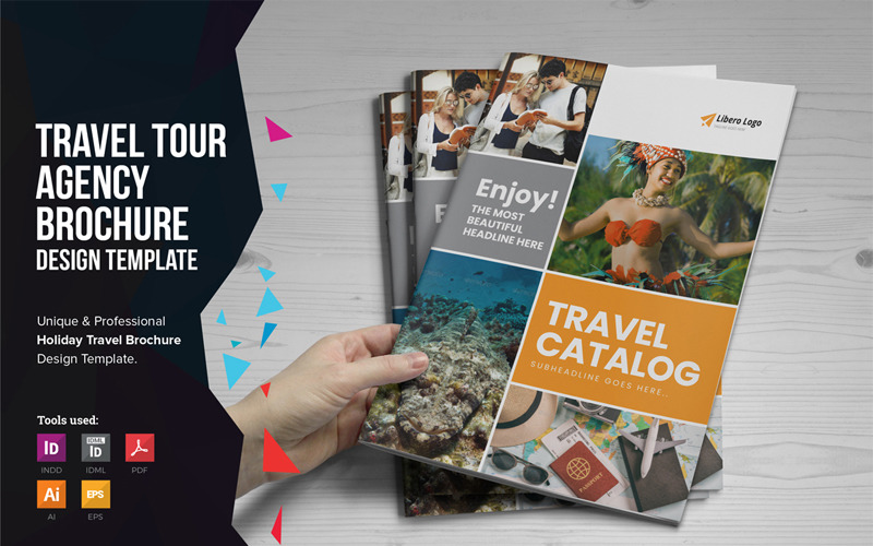 Download Фирменный стиль "Holiday Travel Brochure Catalog - Corporate Identity Template" / Holiday Travel Brochure Catalog - Corporate Identity Template - Фирменный стиль на тему графика real estate realestate brochure catalog flyer trifold magazine property sale house rent land business housing apartment agency real-estate flat buy
