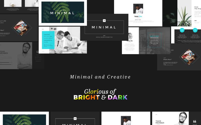 Минимальный и креативный шаблон PowerPoint