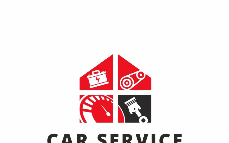 Modello di logo di servizio auto