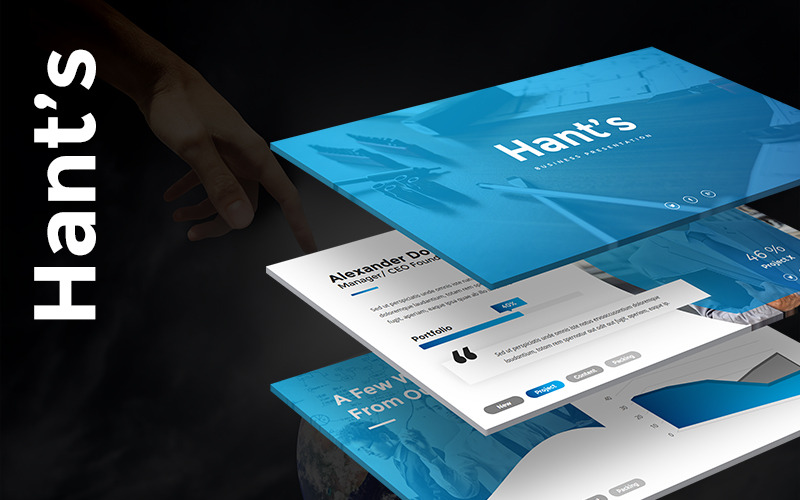 Modello PowerPoint aziendale di Hant
