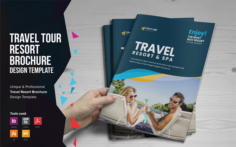 Download Фирменный стиль "Travel Resort Brochure Catalog - Corporate Identity Template" / Travel Resort Brochure Catalog - Corporate Identity Template - Фирменный стиль на тему графика real estate realestate brochure catalog flyer trifold magazine property sale house rent land business housing apartment agency real-estate flat buy