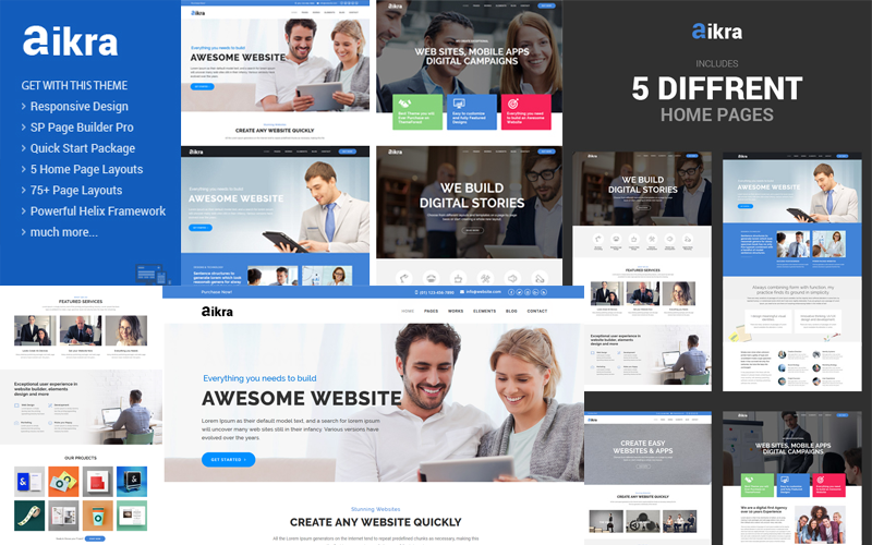 Aikra - Responsive MultiPurpose Joomla Template