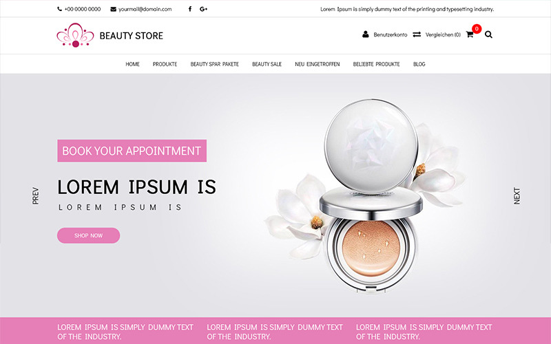 Download PSD шаблон "Beauty Store - Ecommerce PSD Template" / Beauty Store - Ecommerce PSD Template - PSD шаблон на тему красота beauty store template theme psd photoshop