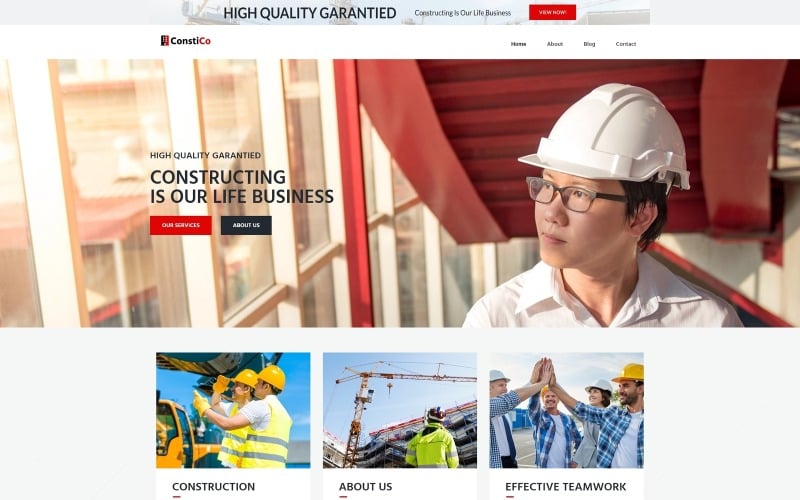 Constico lite - İnşaat WordPress Elementor Teması