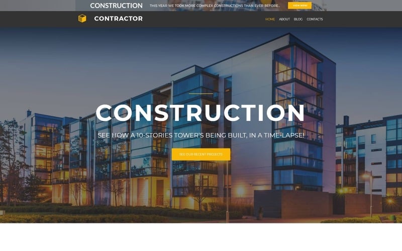 Contractor lite - Architecture & Construction Company WordPress Elementor Theme