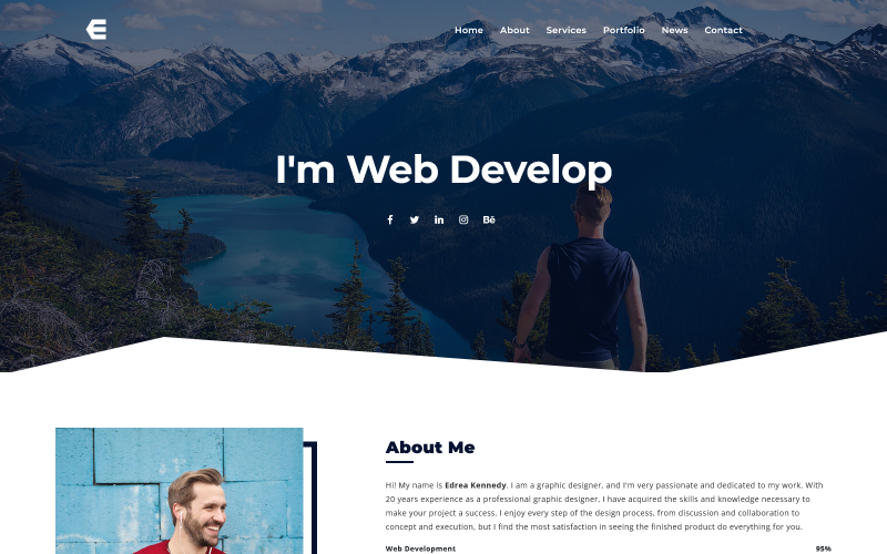 Edrea - Plantilla Joomla para portafolio personal