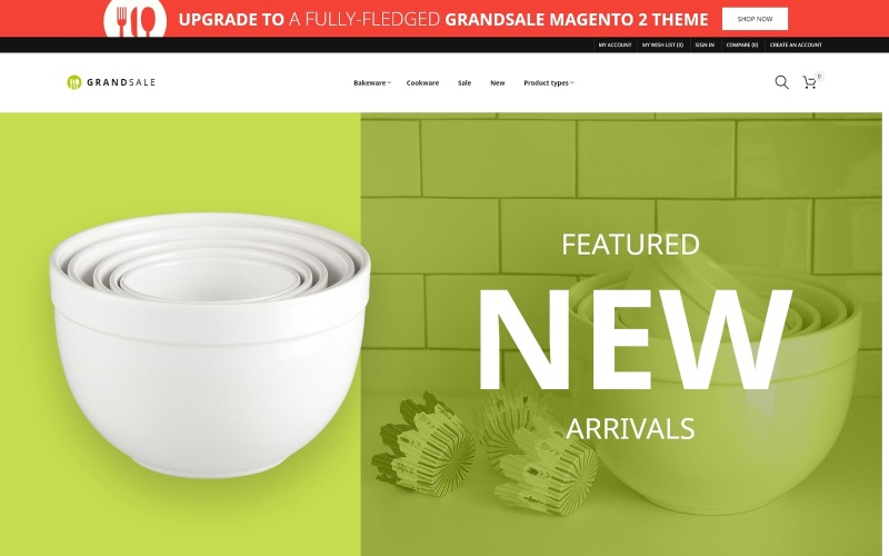 GrandSale - GRATIS eCommerce Wholesale Magento-thema