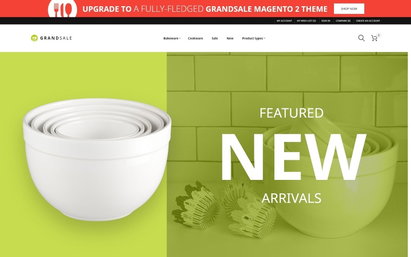 GrandSale - Tema Magento all'ingrosso eCommerce GRATUITO