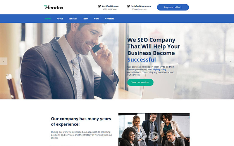консультационные услуги moto cms html шаблон