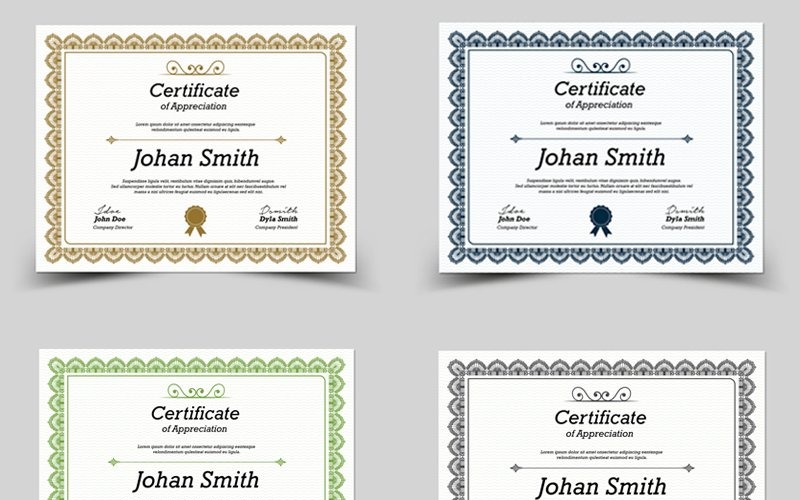 Download Шаблон сертификата "Johan Smith Appreciation Certificate Template" / Johan Smith Appreciation Certificate Template - Шаблон сертификата на тему графика certificate,template,corporate,academic,appreciation,achievement,diplopa,graduation,photoshop,professional,clean,minimal,printable,editable,school