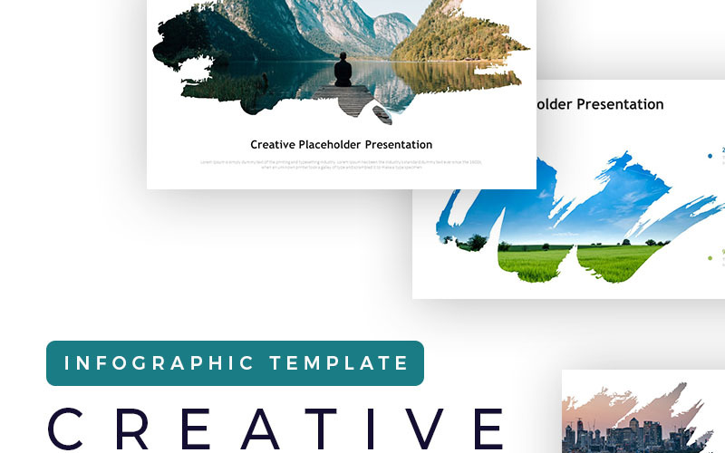 Kreative Platzhalterpräsentation - Infografik PowerPoint-Vorlage