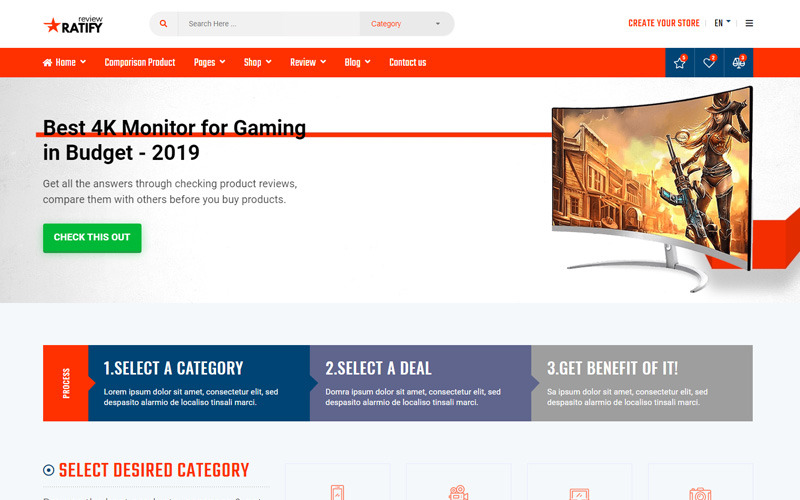 Ratify - Sjabloon voor volledige Affiliate Marketing-website