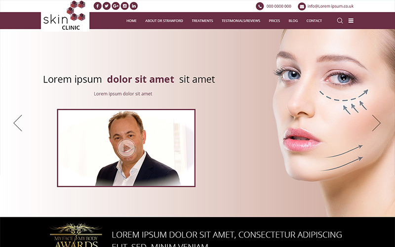 Skin Clinic - Modello PSD per la cura della pelle