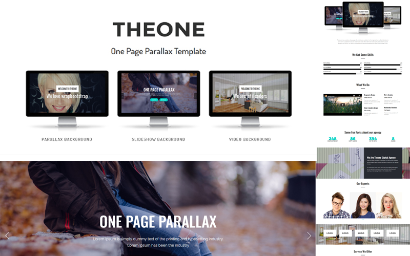 Theone - One Page Parallax Joomla 5 Template