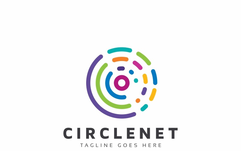 Download Шаблон логотипа "Circlenet Logo Template" / Circlenet Logo Template - Шаблон логотипа на тему графика chat net network networking red social media talk talking wedsite app application apps business cell cloud computing logo clouding clouds