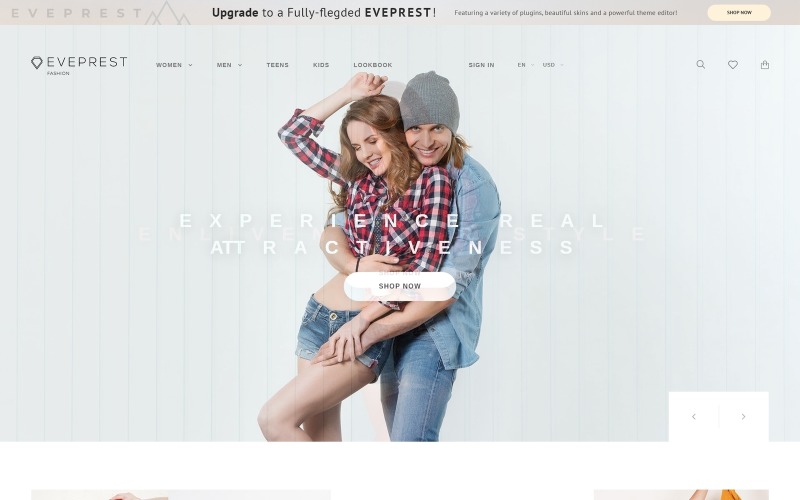 Eveprest - 免费 Clean Bootstrap 电子商务 PrestaShop 主题