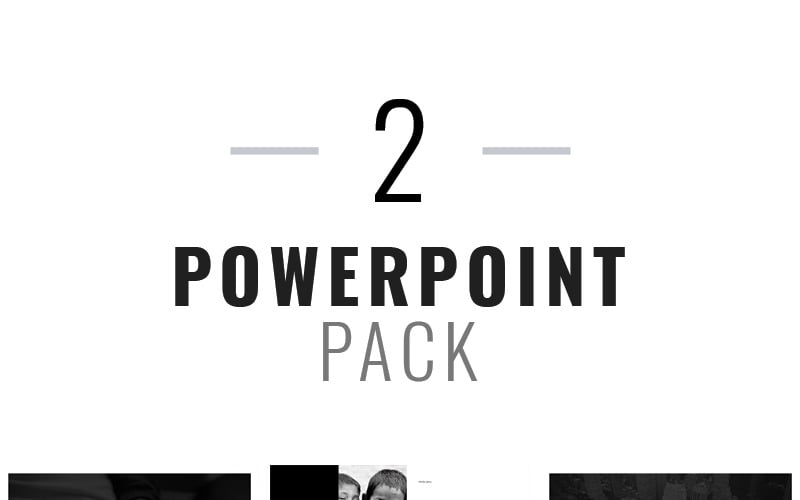 Fekete-fehér bemutatócsomag PowerPoint sablon