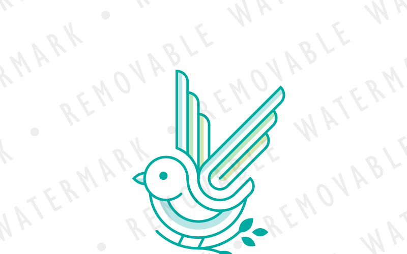 Modello di logo di uccello della speranza