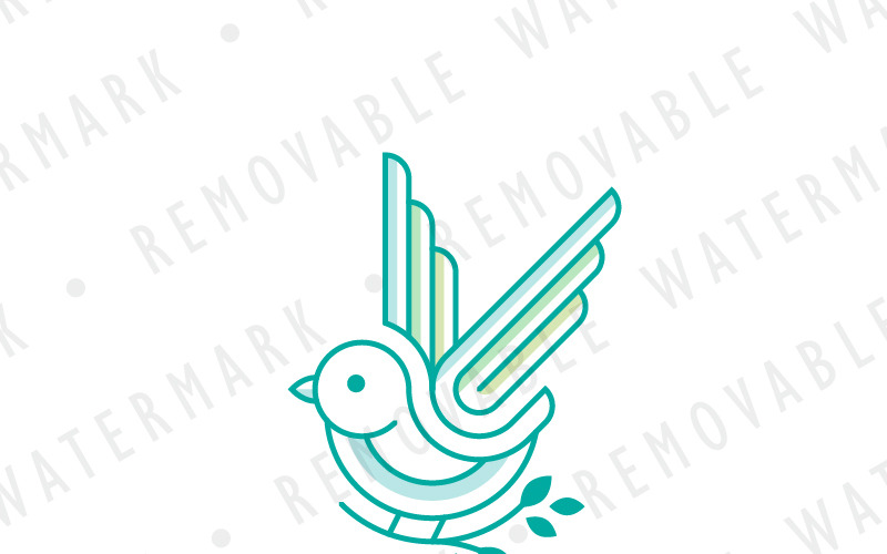 Modelo de logotipo da ave da esperança