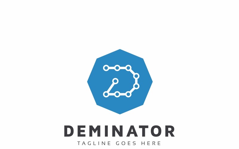 Modelo de logotipo de letra Deminator D