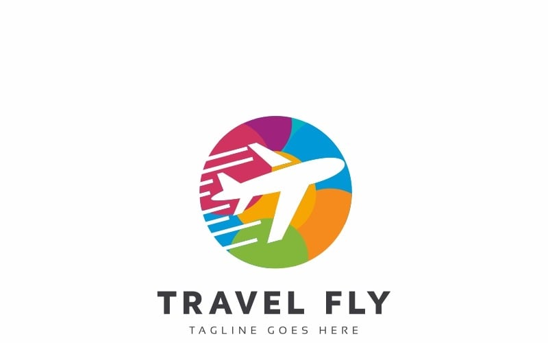 Подорожі Fly шаблон логотипу