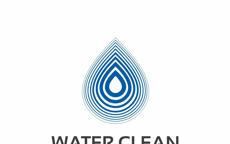 Шаблон логотипа чистой воды