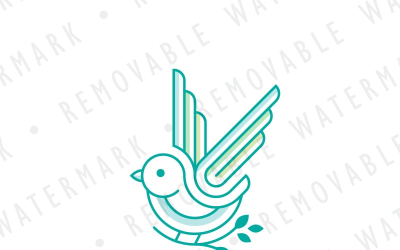 Шаблон логотипа птица надежды