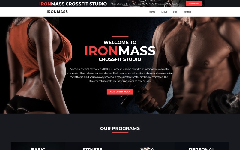 Téma WordPress IronMass lite - Gym Fitness & Bodybuilding