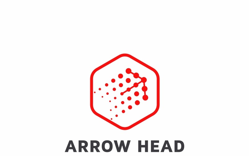 Download Шаблон логотипа "Arrow Head Logo Template" / Arrow Head Logo Template - Шаблон логотипа на тему графика logo abstract icon symbol arrow business design pixel vector technology company sign internet corporate fast brand element mosaic colorful up
