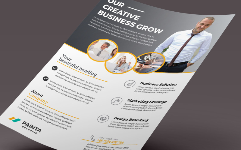 Download Фирменный стиль "Business grow Flyer Template - Corporate Identity Template" / Business grow Flyer Template - Corporate Identity Template - Фирменный стиль на тему графика flyer corporate corporate creative flyer travel business card card liflet computer internet stationery id kit blue hi-quality official symple green