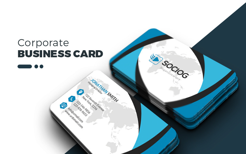 Download Фирменный стиль "Corporate Business Card Template - Corporate Identity Template" / Corporate Business Card Template - Corporate Identity Template - Фирменный стиль на тему графика corporate business card creative designer flyer graphic green official pack package print professional simple standard web white