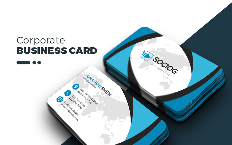Corporate Business Card Template - Corporate Identity Template