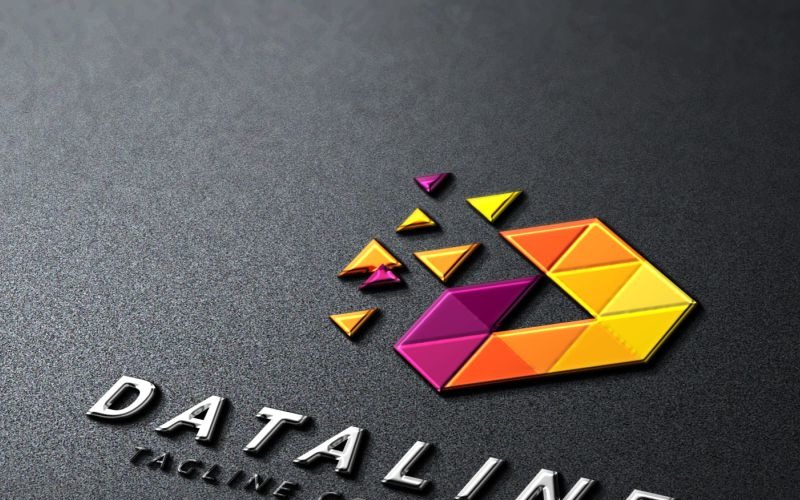 Download Шаблон логотипа "Dataline Logo Template" / Dataline Logo Template - Шаблон логотипа на тему графика clean colorful community creative d data design developer digital entertainment geek globe group internet it media mobile modern pixel print