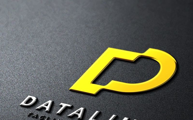 Datalink D písmeno Logo šablona