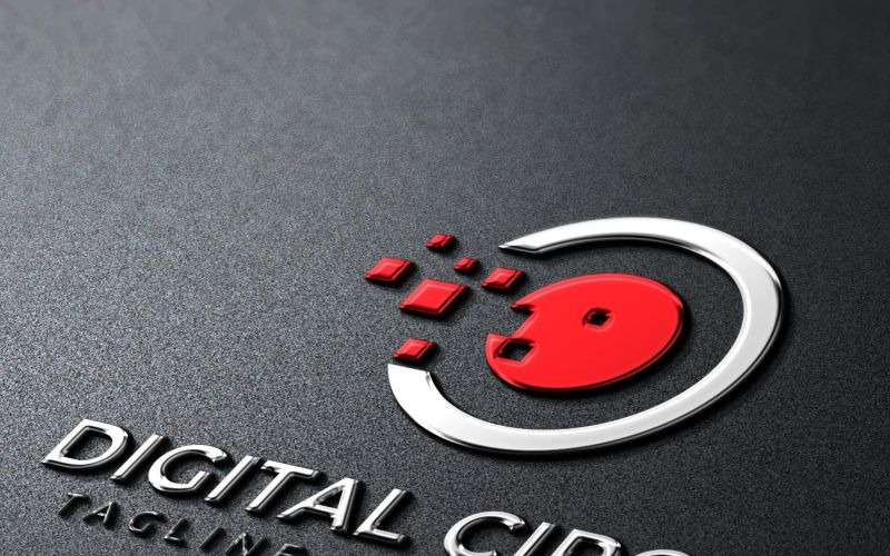Digitale cirkel Logo sjabloon