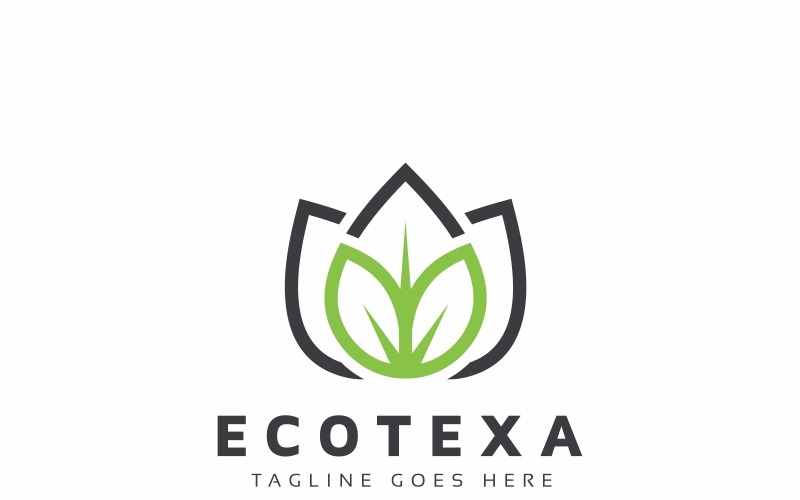 Download Шаблон логотипа "Ecotexa Logo Template" / Ecotexa Logo Template - Шаблон логотипа на тему графика leaf eco vector logo icon nature symbol design organic sign element green ecology natural plant emblem concept graphic template flower