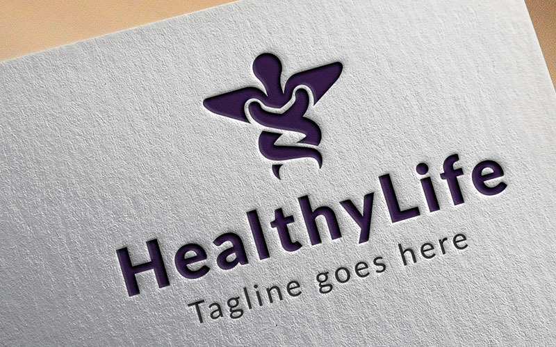 Download Шаблон логотипа "HealthyLife Logo Template" / HealthyLife Logo Template - Шаблон логотипа на тему графика abstract app application care center clinic community company computer consulting doctor group health logo hospital medical service people
