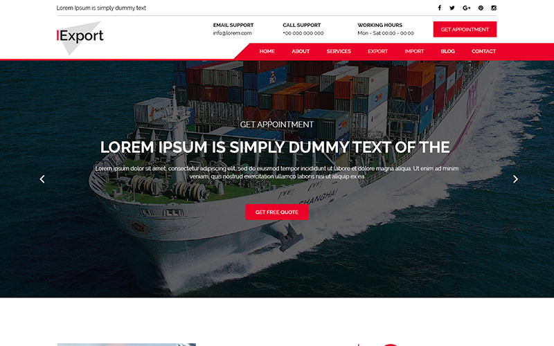 Download PSD шаблон "IExport - Import Export PSD Template" / IExport - Import Export PSD Template - PSD шаблон на тему графика import export template theme psd photoshop
