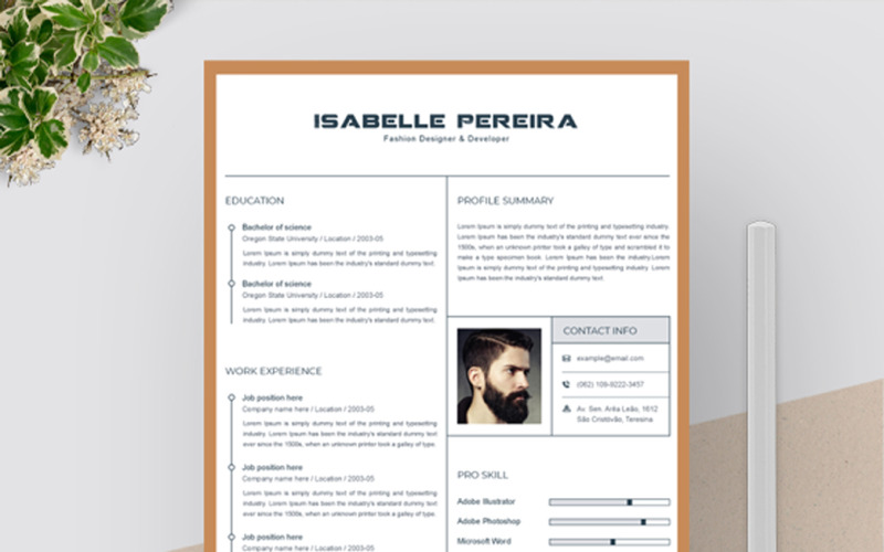 Isalbelle Resume Template