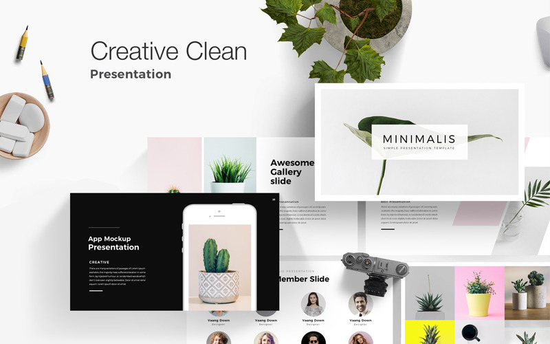 Minimal I Clean PowerPoint-mall