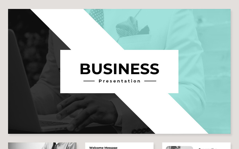 Modèle PowerPoint de pack de présentation d'entreprise propre