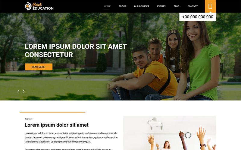 Download PSD шаблон "Point Education - School Education PSD Template" / Point Education - School Education PSD Template - PSD шаблон на тему начальная школа school education theme template psd photoshop