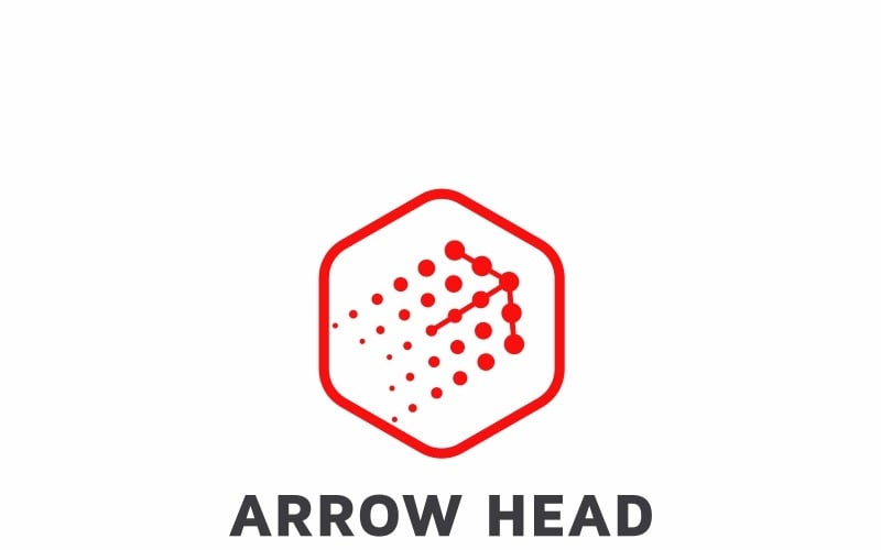 Šipka hlavy Logo šablona