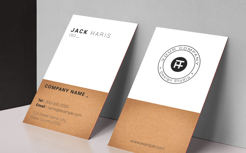Biglietto da visita Jack Haris - modello di identità aziendale