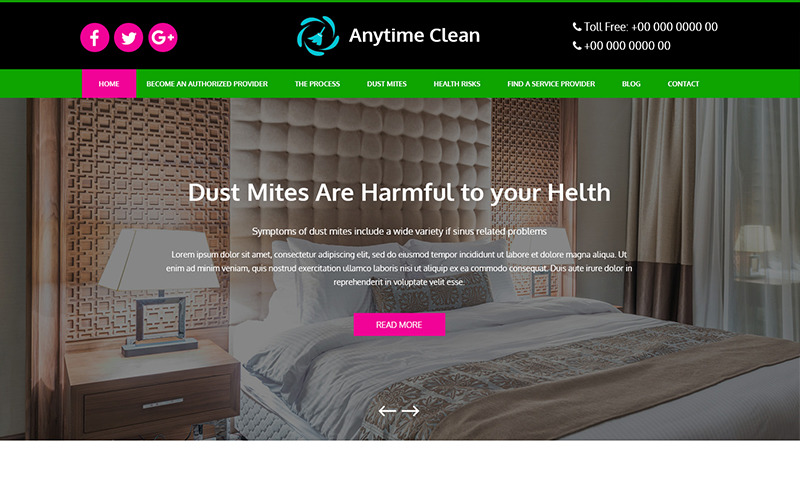 Anytime Clean - Multipurpose Cleaning PSD Template