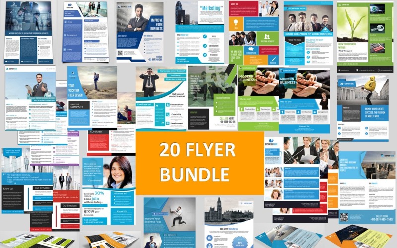 Download Фирменный стиль "Business Flyer Bundle - Corporate Identity Template" / Business Flyer Bundle - Corporate Identity Template - Фирменный стиль на тему графика business,corporate,flyer,us,letter,photoshop,psd,printable,clean,minimal,professional,advertising,bundle,template,layout