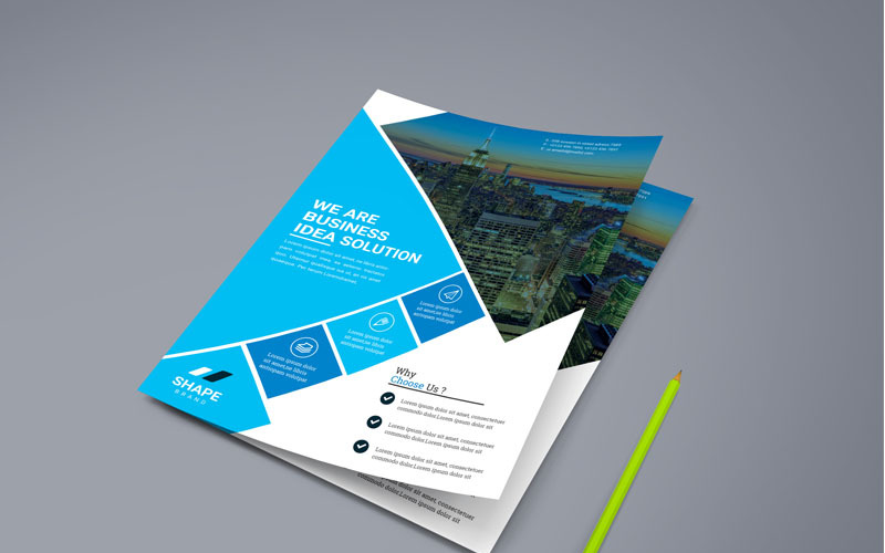 Download Фирменный стиль "Business Idea Solution Flyer - Corporate Identity Template" / Business Idea Solution Flyer - Corporate Identity Template - Фирменный стиль на тему графика flyer corporate corporate creative flyer travel business card card liflet computer internet stationery id kit blue hi-quality official symple green